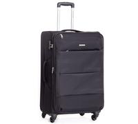 Trolley Valigia Grande Morbida in Poliestere 4 Ruote TSA Ravizzoni Ambra Nero