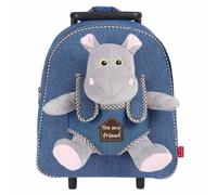 Trolley Zaino Bambino Perletti Kid Con Peluche Ippopotamo Staccabile Asilo 13074