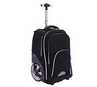 Trolley Zaino con ruote, per computer portatile, trolley da 17 pollici, 45 litri, grandi ruote e comoda maniglia, resistente agli spruzzi d'acqua e allo sporco, per viaggi brevi e d'affari