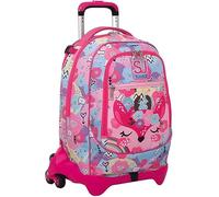 Trolley Zaino Scuola SJ Gang Cervo Staccabile con Ruote 50x40x30 cm + Braccialetto in Omaggio