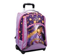 Trolley Zaino Scuola Wish String Heart Cuore estensibile By Seven + 7 penne a scatto e portachiave ppailettes