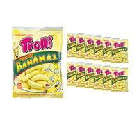 Trolli Candy Banana, Caramelle Gommose a Forma e al Gusto di Banana, Busta da 100 Gr, Cartone da 12 Pezzi, Senza Glutine, Idea per Compleanni e Feste