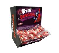 Trolli Dracula Caramelle Gommose Incartate Singolarmente - Box da 200 Pezzi con Ripieno Fragola