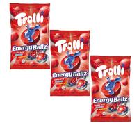 Trolli Energy Ballz con Taurina e Caffeina Caramelle Gommose Ripiene 3 Buste da 4 Trolli Ognuna