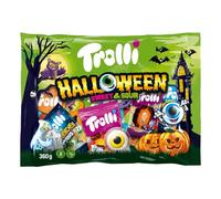 Trolli Halloween confezione sfusa 360g, mix di caramelle Sweet & Sour da con Glotzer, Sour Worms e Dracula, perfetto per bambini e feste di Halloween, scatola di caramelle Trolli