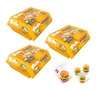Trolli Party Burger Caramelle Gommose Mini Hamburger 3 Confezioni da 150 gr (15 x Trollis per confezione) Ideali per Party e Feste di Compleanno