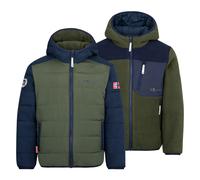 Trollkids - Kid's Sandvika Turnover Jacket - Giacca in pile 128 olivia/blu