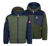 Trollkids - Kid's Sandvika Turnover Jacket - Giacca in pile 98 olivia/blu