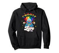 Trolls Choose Love Rainbow Felpa con Cappuccio