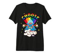 Trolls Choose Love Rainbow Maglietta Premium