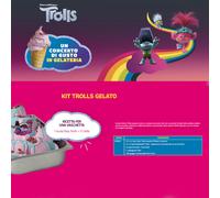 TROLLS Kit per Gelato al Gusto di Panna e Lampone con 360 Gadgets Leagel