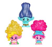 Trolls Le 3 DreamWorks Bambole con Capelli glitterati, Morbidi ed Elastici - Stretchy Hair Viva
