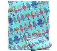 TROLLS Lineup Pattern Coperta super morbida al tatto setoso - 152 x 127 cm