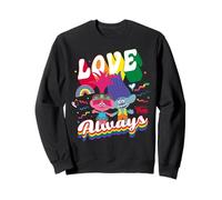 Trolls Love Always Rainbow Felpa