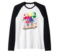 Trolls Love Always Rainbow Maglia con Maniche Raglan