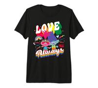 Trolls Love Always Rainbow Maglietta Premium
