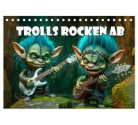 Trolls rocken ab (Tischkalender 2026 DIN A5 quer), CALVENDO Monatskalender: Kobolde machen Musik