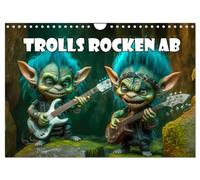 Trolls rocken ab (Wandkalender 2026 DIN A4 quer), CALVENDO Monatskalender: Kobolde machen Musik