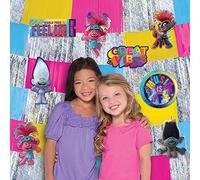 Trolls World Tour Deluxe - Kit di decorazione per fondali, 148,6 x 152,4 cm, 9 pezzi, decorazioni a tema Troll, perfette per feste ed eventi, multicolore, taglia unica
