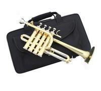 Tromba Alta Professionale Sib Tromba Piccola Ottone Oro Argento Tromba In Acciaio Inossidabile Per Principianti(Gold)