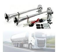 Tromba Camion 12v,150db Air Horn Cromato,Trombe Camion Con Compressore,Universale Per Auto, Moto,Barche - Incl. Kit Di Montaggio e Tubo Flessibile