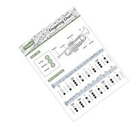 Tromba Chord Finger Chart con posizioni visive delle dita accessorio didattico musicale per l'apprendimento e risorse portatili rame