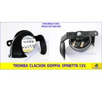 TROMBA CLACSON AVVISATORE ACUSTICO 12V. UNIVERSALE PER AUTO MOTO