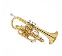 Tromba Cornetta Strumento Professionale In Ottone Chiave B Laccato Oro Acciaio Inox Tono Standard Ricco
