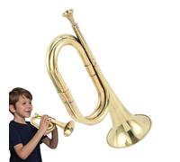 Tromba da cavalleria in , di | Strumento di rame | Strumenti musicali per band e orchestra, tromba giocattolo dorata, facile da giocare per principianti, gruppo scolastico