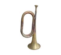 Tromba da cavalleria in ottone per orchestra e orchestra, corno in ottone anticato da 32,6 cm con proiezione del suono chiara - Costruzione durevole per Ensemble e spettacoli storici