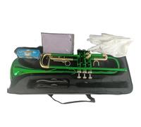 Tromba Dello Strumento Musicale Guanti In Stoffa Per Tromba In Si Bemolle In Ottone Con Chiave Dorata Colorata Verde