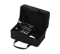 Tromba Dello Strumento Musicale Mini Tromba In Sib Strumento A Fiato In Ottone Con Custodia Per Il Trasporto In Panno Per Guanti(Black)