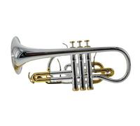 tromba dello strumento musicale Tromba A Cornetta In Argento Con Chiave In Sib E Pistone In Acciaio Inossidabile