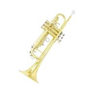 tromba dello strumento musicale Tromba In Sib Con Vernice Dorata Materiale In Ottone Tromba Musicale Con Kit Di Manutenzione Del Sacchetto Per Soffiaggio 7C(Color:Gold trumpet)