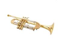 tromba dello strumento musicale Tromba In Sib Lacca Dorata Tromba Placcata Argento Ottone Strumenti Musicali Tipo Composito Tromba Acciaio Inossidabile(Color:Gold)