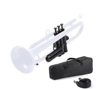 Tromba Dello Strumento Musicale Tromba Mini Sib In Ottone Con Corpo Laccato Oro Strumento A Fiato Per Principianti Con Custodia Per Il Trasporto(6)