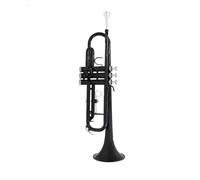 tromba dello strumento musicale Tromba Musicale A Colori B Tromba Piatta Strumento Tromba In Ottone Professionale Con Cinturino Per Guanti Con Bocchino Cas(Color:BK)