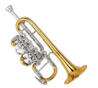 tromba dello strumento musicale Tubo Per Accordatura Professionale In Cupronichel Di Alta Qualità Tromba Rotante Laccata Dorata