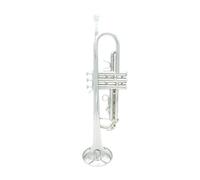 Tromba Di Qualità In Sib Si Tromba Piatta In Ottone Resistente Con Un Bocchino Placcato In Argento, Un Paio Di Guanti E Una Borsa Squisita (Color : Silver)