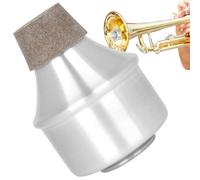 Tromba dritta - Silenziatore per esercitazione in lega di alluminio, accessorio leggero per Jazz Classic, smorzatore del suono in metallo con cuscinetto in sughero, forniture musicali, per il