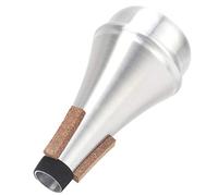 Tromba Dritto Muto Argento 5,5 X 2,8 X 0,8 Pollici In Lega di Alluminio Leggero Silenziatore Pratica Accessori Per Strumenti Musicali