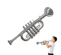 Tromba Giocattolo Per Bambini - Musicale Leggero A Tasti In ABS Per Bambini Piccoli, Strumento Jazz Per L'apprendimento Precoce, Tromba Di Simulazione Per Esercitazioni Con La Banda Di B