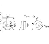 Tromba HELLA 3FH 012 010-021 per VW ROUTAN 4 2008-2010