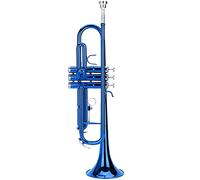 Tromba in Ottone, Tromba Standard con Bocca in Corno Rimovibile, Strumento Musicale a Fiato con Panno per la Pulizia, Custodia, Guanti, Anello per Tirare a Mano e 10 Tastierino