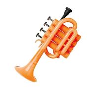 Tromba In Plastica Con Chiave In Si Bemolle Strumento Di Ottone Professionale Per Principianti Giallo Blu E Viola. Tromba Professionale(Orange yellow)