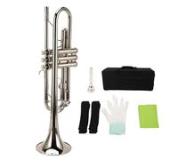Tromba in Sib Dai Toni Brillanti, Strumento Musicale Standard con Bocchino Placcato in Argento per Corno Forte e Melodia Cantata, Fornito con Accessori per Suonare