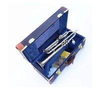 Tromba In Sib Di Qualità Strumenti Musicali In Ottone Tromba In Sib Placcata In Argento Con Custodia Per Guanti