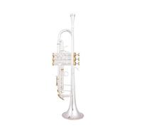 Tromba in Sib Strumenti musicali in ottone Tromba in Sib placcata argento con custodia per guanti con bocchino(85S)
