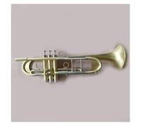 Tromba in Sib Strumento in ottone Tromba in Sib placcata in argento con bocchino, guanti e custodia(Golden)