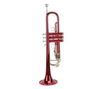 Tromba in Sib Tromba Nera Standard in Ottone Strumento per Orchestra di Bande Scolastiche Studenti Principianti per Bambini Adulti con Custodia per Bande per Principianti Rossa,